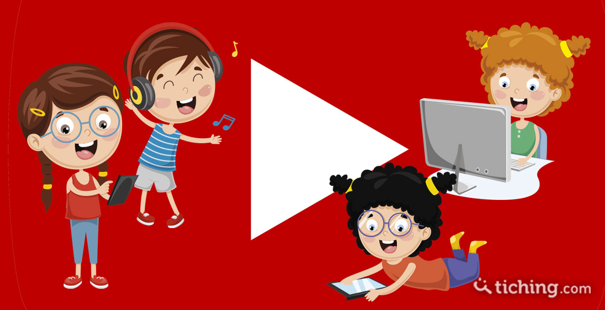 Aprendizaje activo con youtube: niños y niñas bailando, escuchando música, con la tablet...
